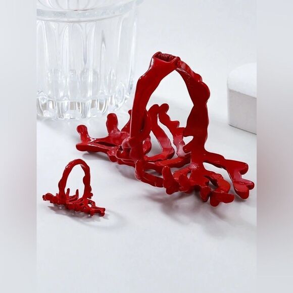 Zara Miro’s Coral Abstraction Bracelet and Ring Set-Bold And Unique - Picture 4 of 13